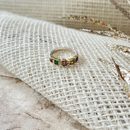 Bague Art Déco en Argent et Zirconium