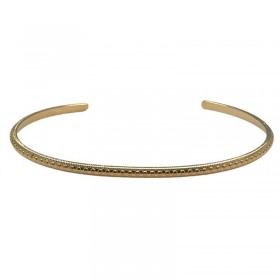 Bracelet Jonc fin ajustable Or - Perlé WAEKURA