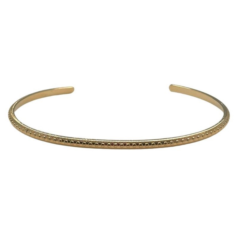 Bracelet Jonc fin ajustable Or - Perlé WAEKURA