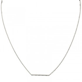 Collier court fin en argent - Chaîne & Tube diamonds - DORIANE Bijoux