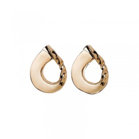 Boucles d'oreilles Grandes Créoles AQUA DORE - Jeux de gouttes torsadées & lisses - CHIC ALORS