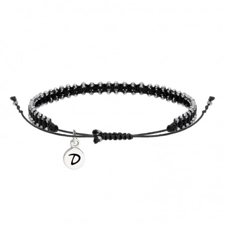 Bracelet Macramé Strass Cristallin Sur Ruban Noir - Largeur 1.6 Cm, Fermoir, Neuf Avec étiquettes, Marque Paris Fashion