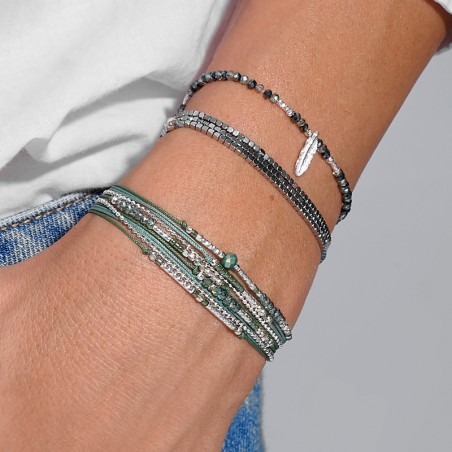 Bracelet élastique En Verre - Bijou Vintage Occasion - Sans Marque, Design Simple Et Joli