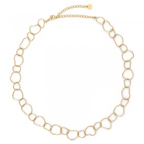 Collier CAPUCINE Or - Chaîne Anneaux coeurs entrelacés BDM STUDIO