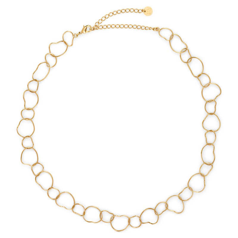 Collier CAPUCINE Or - Chaîne Anneaux coeurs entrelacés BDM STUDIO