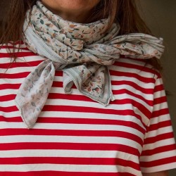 Foulard en voile de coton - BLOOM SAUGE