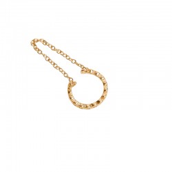 Bague d'oreille Earcuff JODY - Anneau fin zircons & Chaînette