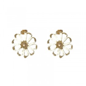 Boucles d'oreilles puces dorées - Petite Fleur - JORGINA