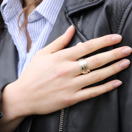 Bague 5 anneaux en argent massif - Emmafashionstyle