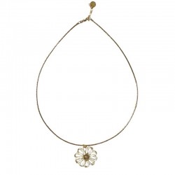Collier court tork doré - Pendentif fleur - JORGINA
