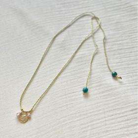 Collier sautoir Cordon vert doré - Médailles & Ange - JORGINA
