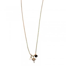 Collier sautoir Cordon vert doré - Médailles & Croix - JORGINA