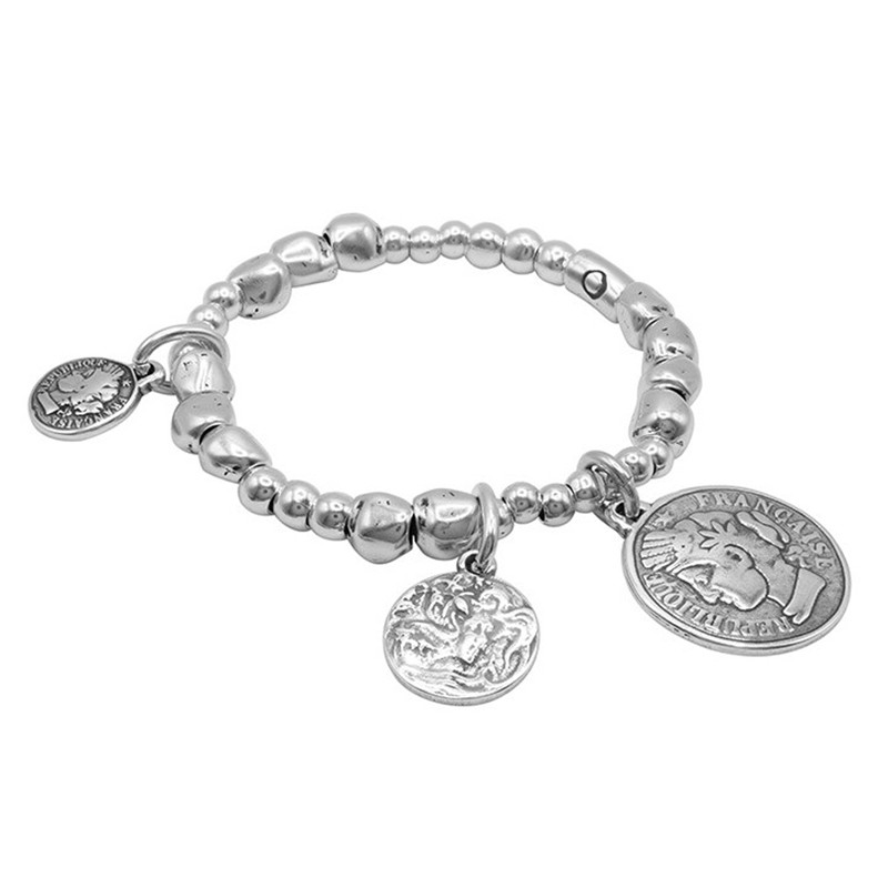 Bracelet élastiqué GISELLE métal - Pièces de Monnaie - Ciclon