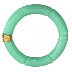 Bracelet jonc élastiqué RIVIERA LAGON 2 - Vert uni brillant - PARABAYA