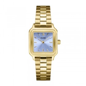 Montre Gracieuse Petite Steel Frosted Lilac, cadran carré & bracelet oyster - CLUSE