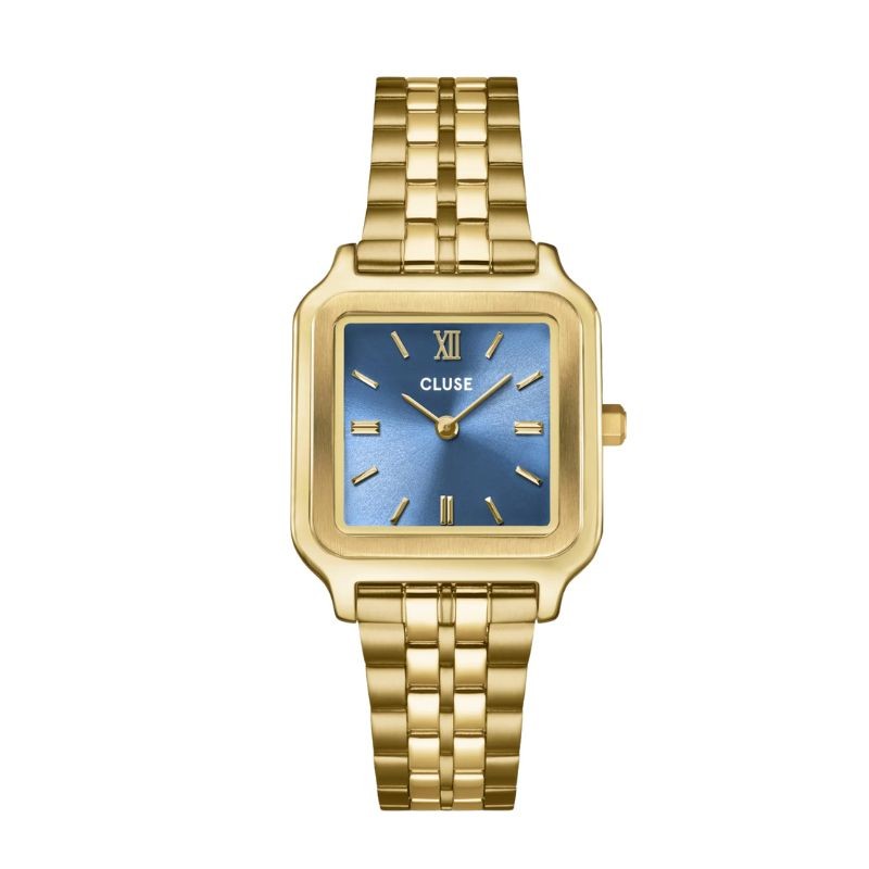 Montre Gracieuse Watch Steel Kyanite Blue, cadran carré & bracelet oyster - CLUSE Montre Gracieuse Watch Steel Kyanite Blue, cadran carré & bracelet oyster - CLUSE