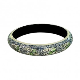 Bracelet Jonc en papier mâché ASHA PRE - Motifs floraux brillants - FEEKA