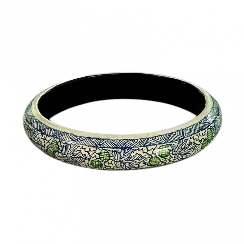 Bracelet Jonc en papier mâché ASHA PRE - Motifs floraux brillants - FEEKA Bracelet Jonc en papier mâché ASHA PRE - Motifs floraux brillants - FEEKA