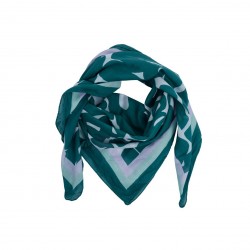 Foulard en voile de coton 1m x 1m - ESTEREL VERT - Gabrielle Paris