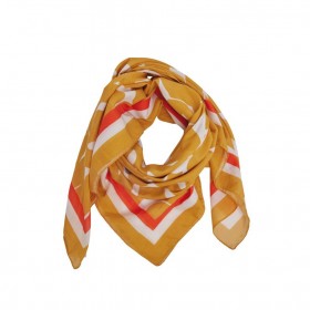 Foulard en voile de coton 1m x 1m - ESTEREL JAUNE - Gabrielle Paris