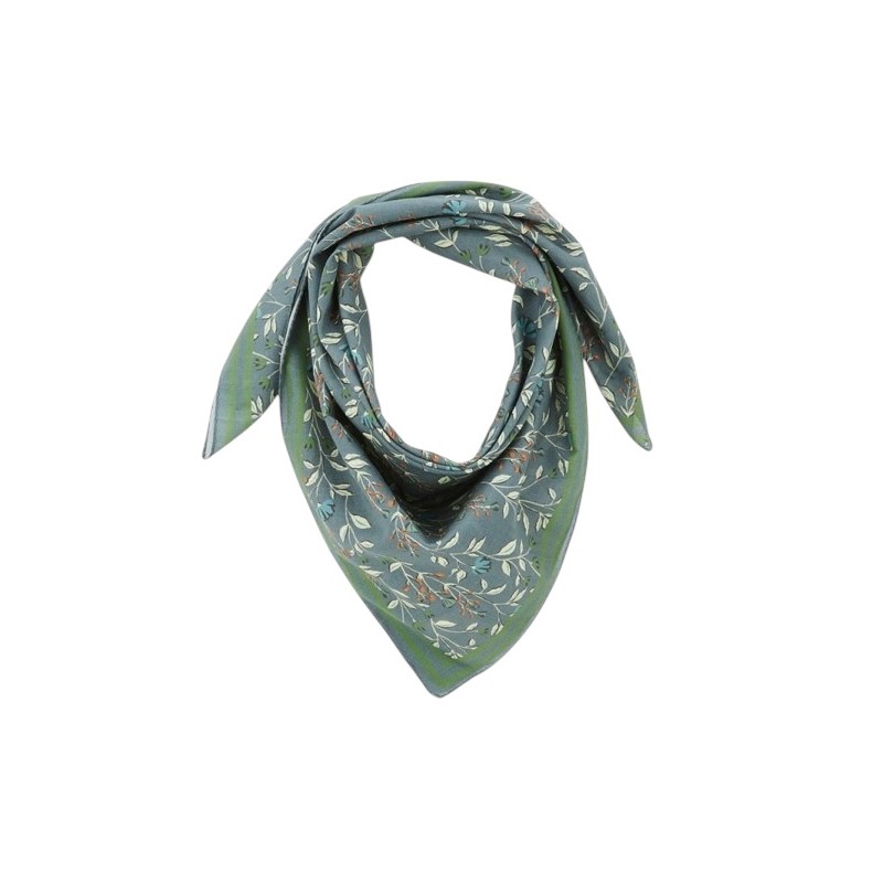 Petit Foulard en voile de coton 60 cm x 60 cm - BOHEME COBALT - Gabrielle Paris Petit Foulard en voile de coton 60 cm x 60 cm - BOHEME COBALT - Gabrielle Paris