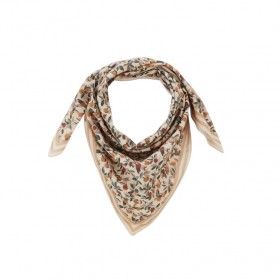Petit Foulard en voile de coton 60 cm x 60 cm - BLOOM MIEL - Gabrielle Paris