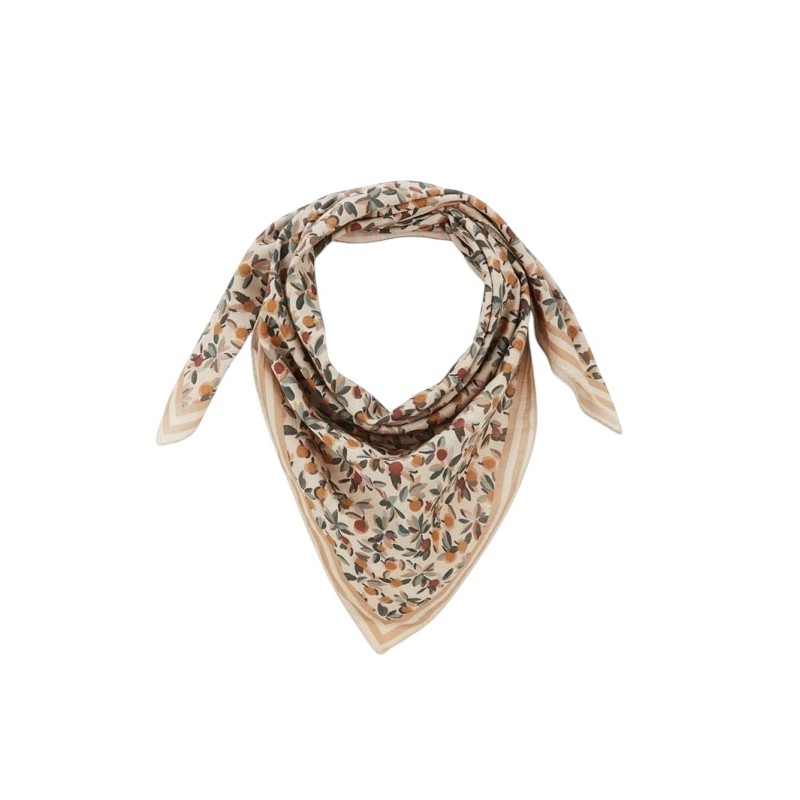 Petit Foulard en voile de coton 60 cm x 60 cm - BLOOM MIEL - Gabrielle Paris Petit Foulard en voile de coton 60 cm x 60 cm - BLOOM MIEL - Gabrielle Paris