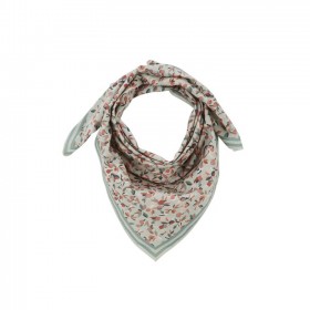 Petit Foulard en voile de coton 60 cm x 60 cm - BLOOM SAUGE - Gabrielle Paris