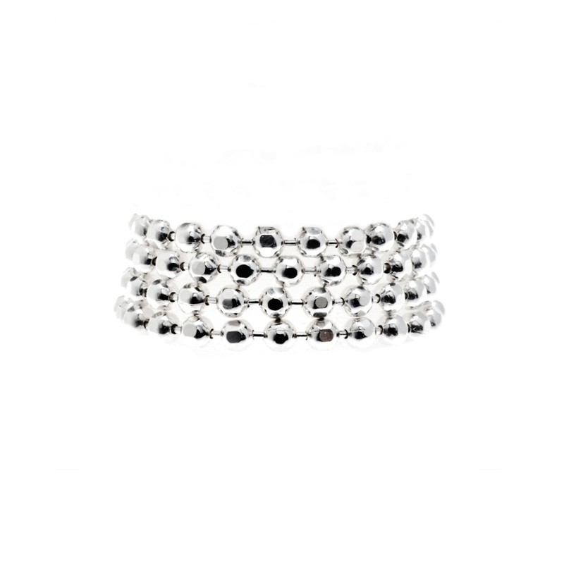 Bague Doriane - bague en argent DORIANE lot de 4 anneaux boules souples 1,5 mm