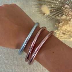 Bracelet Jonc BOUDDHISTE rosé - Pink Gold épais TAILLE L