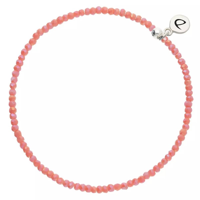 Bracelet élastique Perles de verre Corail TAILLE S