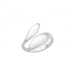 Bague large argent Toi&Moi - Anneau & Ovales pointus - Canyon