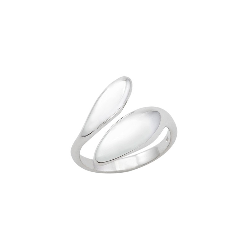 Bague large argent Toi&Moi - Anneau & Ovales pointus - Canyon