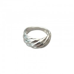 Bague large en Argent - Anneau en Plis Godrons TAILLE 56