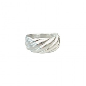 Bague large en Argent - Anneau bombé & torsadé CANYON