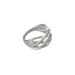 Bague large en Argent - Anneau & Fils croisés TAILLE 58