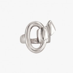 Bague large  Bowknot Ring Jazmin plaqué argent - CXC