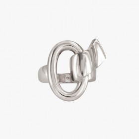 Bague large  Bowknot Ring Jazmin plaqué argent - CXC