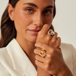 Bague large  Bowknot Ring Jazmin plaqué argent TAILLE 53