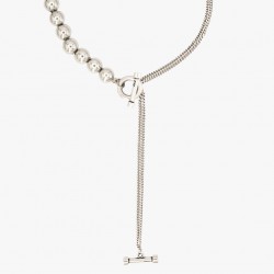 Collier court Ball Chain multi Manille Jazmin en argent - CXC