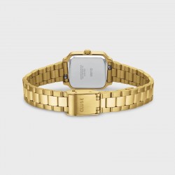 Montre Gracieuse Petite Steel Gold Color, cadran carré & bracelet oyster