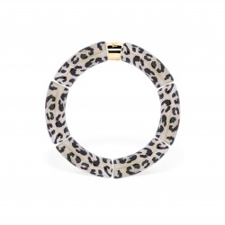 Bracelet jonc élastiqué CHAUD CACAO CAPI MONO 1 - léopard noir & vert - PARABAYA