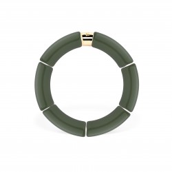 Bracelet jonc élastiqué CHAUD CACAO CAPI MONO 2 - Kaki uni - PARABAYA