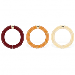 Bracelet jonc élastiqué CHAUD CACAO MONO SOL 2- Orange