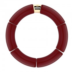Bracelet jonc élastiqué CHAUD CACAO MONO SOL 1- Rouge Bordeaux PARABAYA