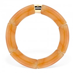 Bracelet jonc élastiqué CHAUD CACAO MONO SOL 2 - MIEL Parabaya