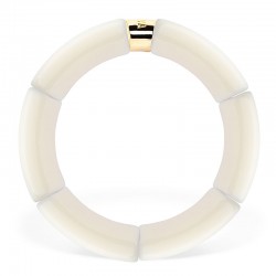 Bracelet jonc élastiqué CHAUD CACAO MONO CREME 1- Blanc cassé PARABAYA