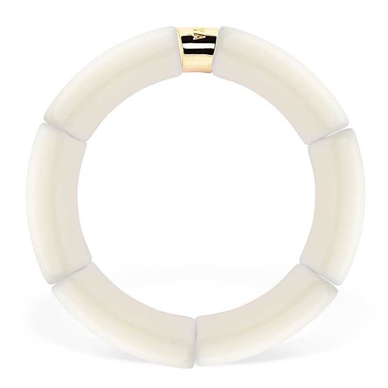 Bracelet jonc élastiqué CHAUD CACAO MONO CREME 1- Blanc cassé PARABAYA
