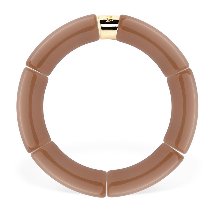 Bracelet jonc élastiqué CHAUD CACAO MONO MOCA 3 - Beige