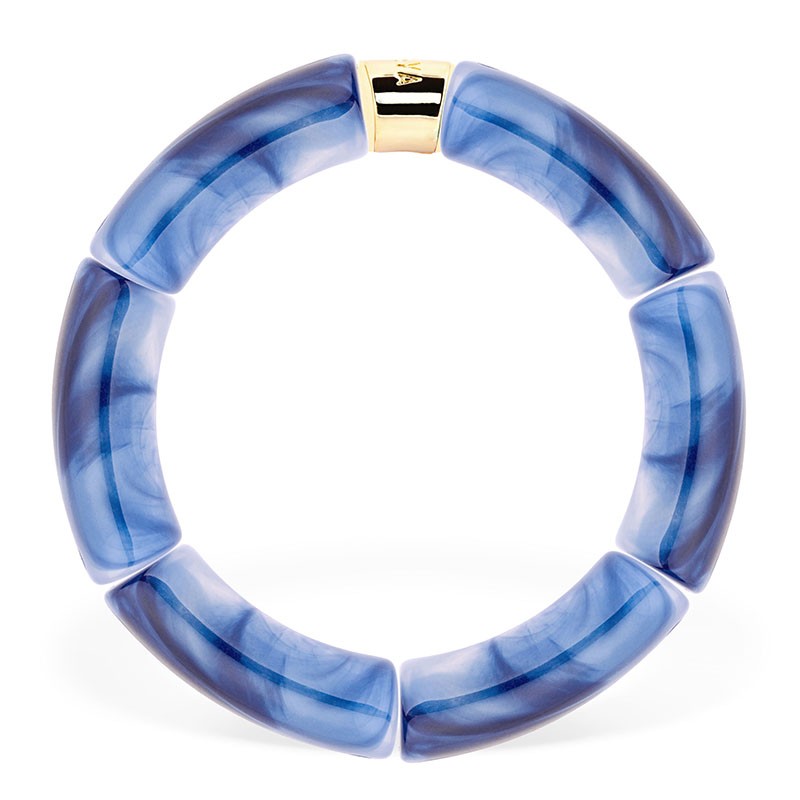 Bracelet jonc élastiqué CHAUD CACAO MONO IGARAPE 1- Bleu marbré PARABAYA Bracelet jonc élastiqué CHAUD CACAO MONO IGARAPE 1- Bleu marbré PARABAYA